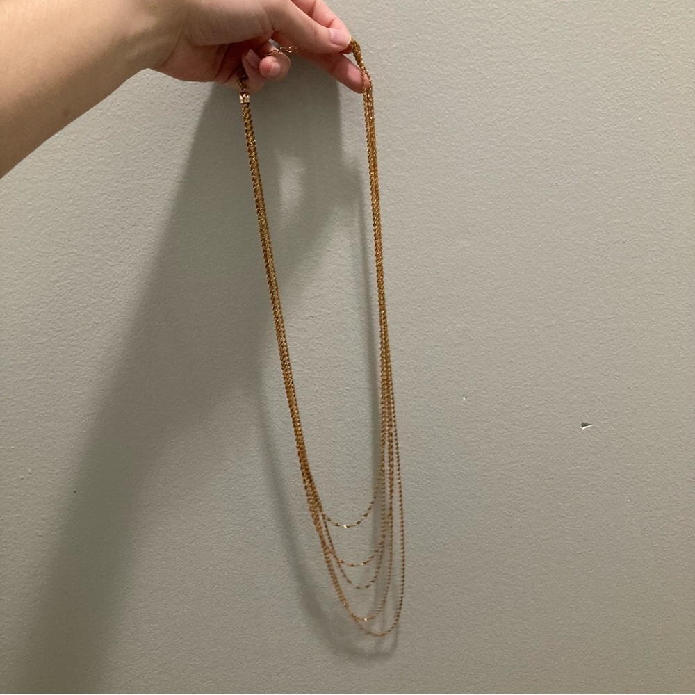4/$10 - NEW Layered Delicate Gold Chain Necklace